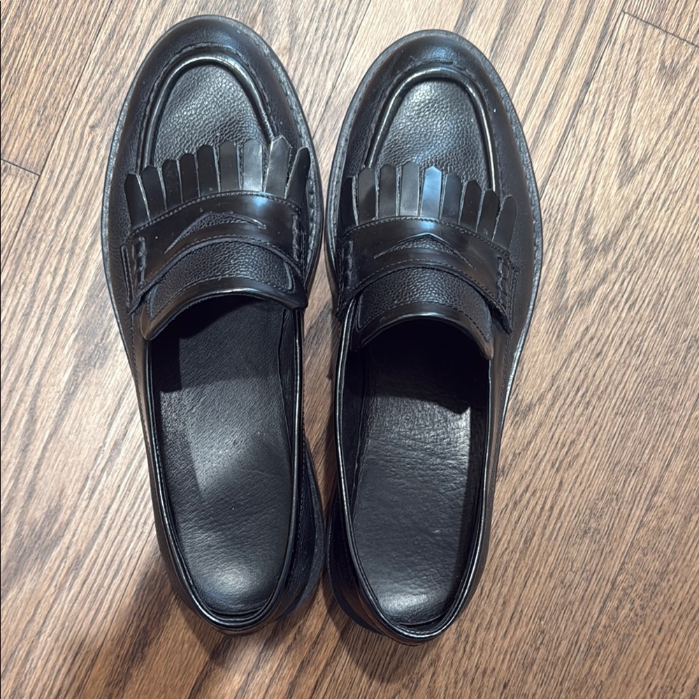 Whistles Leather Loafers with lug sole